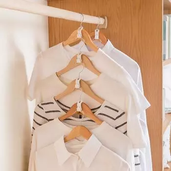 10 шт. крючки для вешалок для гардероба, органайзер, многофункциональный каскадный пластиковый шкаф для спальни, экономящий место, вешалка для пальто белый