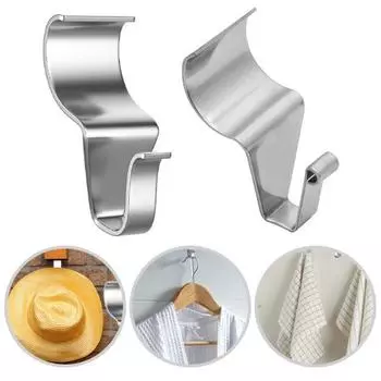 10 шт. крючки для винилового сайдинга, вешалки без отверстий, простая установка, многофункциональные настенные вешалки из нержавеющей стали A