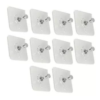 10 шт. Крючки на клейкой основе без сверления, прочные, выдерживающие нагрузку, водонепроницаемые, легко устанавливаются, фото A 10pcs