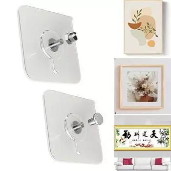 10 шт. Крючки на клейкой основе без сверления, прочные, выдерживающие нагрузку, водонепроницаемые, легко устанавливаются, фото B 10pcs