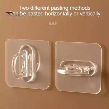 10 шт. крючков для хранения, самоклеящиеся держатели для бутылок с гелем для душа, простая установка, грузоподъемность 3 кг, водонепроницаемые прозрачные крючки 10pcs