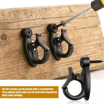 10 шт. крючков для подвешивания, противоскользящие крючки, универсальные вкручивающиеся крючки для гирлянд, растений, колокольчиков A розовый