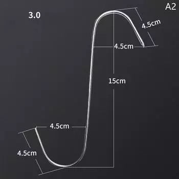 10 шт. крючков S из нержавеющей стали с острым кончиком для посуды, вешалки для одежды и мяса 15cm