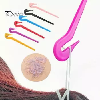 10 шт. крючок для выдергивания волос, инструмент для удаления резинок для волос, портативный резак для аксессуаров для волос жёлтый