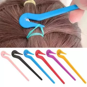 10 шт. крючок для выдергивания волос, инструмент для удаления резинок для волос, портативный резак для аксессуаров для волос фиолетовый
