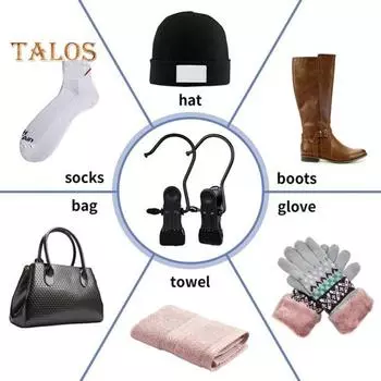 10 шт., крючок, ветрозащитный зажим для хранения, легко носить с собой, прочный прищепка для сухой одежды, подвесной зажим для шкафа, крючок, бытовые принадлежности серебряный