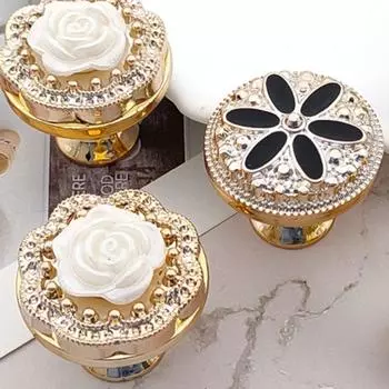 10 шт. Круглая ручка с одним отверстием в виде цветка, ручка для шкафа, креативная ручка для мебели, обувной шкаф style 2