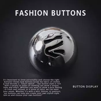 10 шт. Круглые металлические пуговицы для одежды, топов, свитеров, декоративные пуговицы для пальто, пуговицы в стиле ретро, изысканные Silver * 18MM