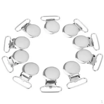 10 шт., круглые нагрудники для подтяжек, зажим для соски, пряжка, лента для шитья, 1 дюйм