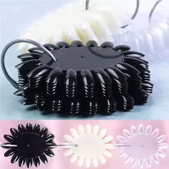 10 шт., круглые накладные ногти, дисплей, колесо, искусственный лак для ногтей, цветная карта, акриловая палитра для практики с кольцом для маникюра SA1513