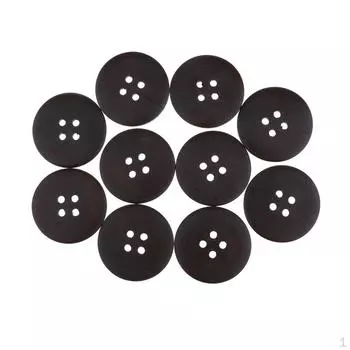 10 шт. круглые пуговицы для рукоделия, швейные застежки, базовые детали для вязания поделок Dark Brown