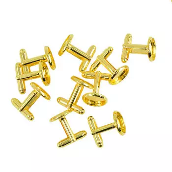 10 шт., круглые пустые кабошоновые ободок, рамка, основание, запонки, запонки «сделай сам», золото