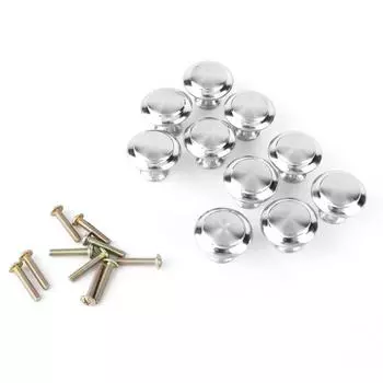 10 шт. круглые ручки для шкафа из нержавеющей стали, ручки для ящиков, аксессуары для шкафа