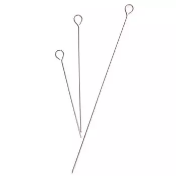 10 шт., круглые жареные шампуры из мяса гуся, палочка для барбекю из нержавеющей стали, игла для барбекю S:15cm