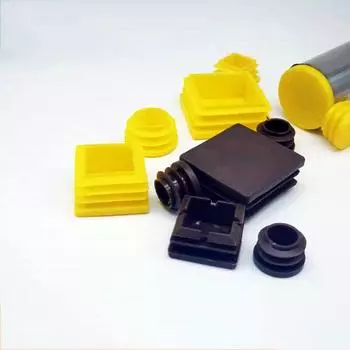 10 шт. круглых/квадратных пластиковых заглушек, торцевых заглушек, накладок для труб, вставок, заглушек, стопоров желтого/коричневого цвета 19mm жёлтый