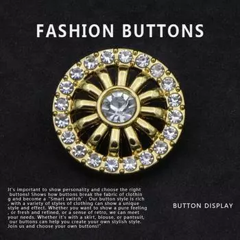 10 шт. круглых металлических пуговиц в стиле ретро, изысканный свитер, кардиган, кашемир, большие пуговицы для одежды Daquan Gold * 18MM