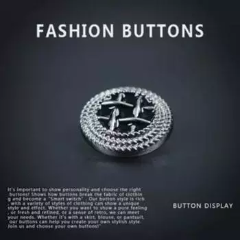 10 шт. круглых пуговиц для рубашки, высококачественное изысканное кашемировое пальто, свитер, кардиган, одежда, серебряные пуговицы Silver * 18MM
