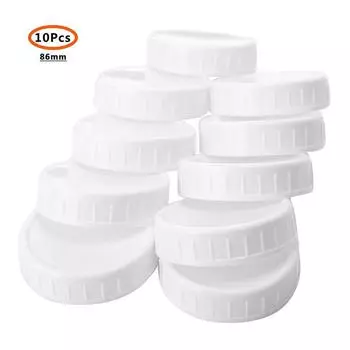 10 шт. Крышка для банки для питья для консервирования белого цвета, внутренний диаметр 70 мм/86 мм, без подкладки 70mm