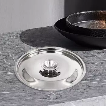 10 шт. Крышки из нержавеющей стали для посуды, сменная мини-сковорода с ручкой для хранения в раковине 14cm