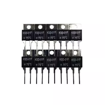 10 шт. Ksd-01f Датчик температуры термостата 40~130 градусов нормально открытый (ч Тип) Тепловой выключатель