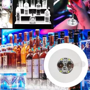 10 шт., КТВ-бар, атмосфера, бокал для вина, вечерние, красочная основа для бокала для вина 6.5X6.5X3CM синий