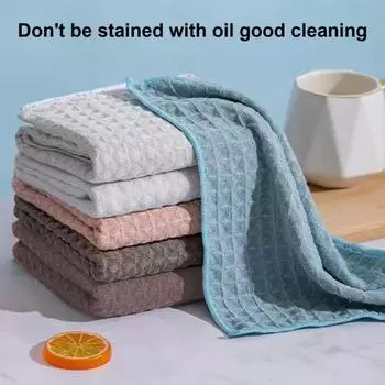 10 шт. кухонное полотенце вафельного переплетения быстросохнущее утолщенное полотенце для удаления остатков молока кухонное чистящее полотенце синий