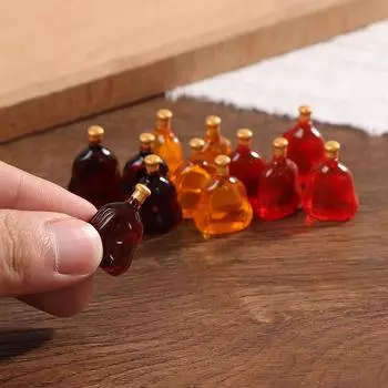 10 шт. кукольный домик миниатюрные бутылки вина ролевые игры кукольная еда напитки аксессуары