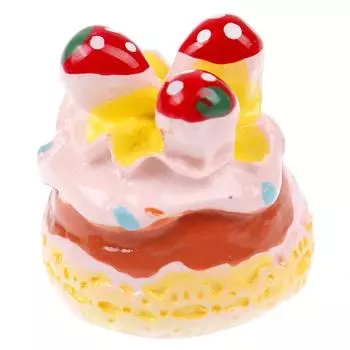 10 шт. кукольный домик миниатюрный десерт еда клубничный хлеб праздничный торт игровая еда one size