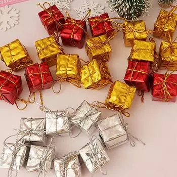 10 шт. кукольный домик миниатюрный рождественский подарочный ящик ролевые игры мини кукольный домик мебель праздничная сцена украшения аксессуары