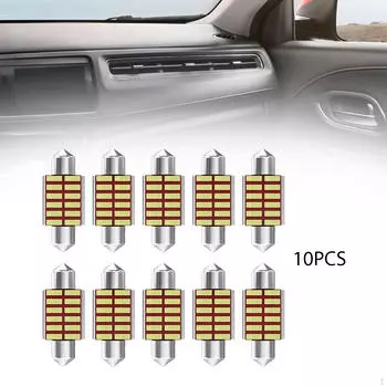 10 шт. купольные лампы для салона автомобиля яркие высокопроизводительные светодиодные лампы для чтения 39mm