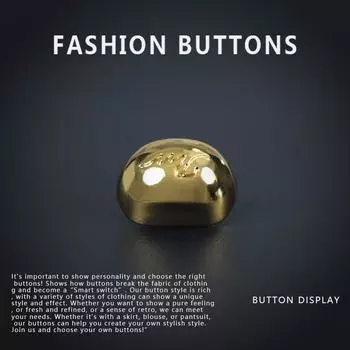 10 шт. квадратных женских пуговиц для пальто, высококачественные пуговицы из золотого металла для топа, рубашки, изысканного свитера, одежды Bronze gold * 18MM