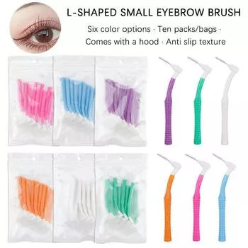 10 шт. L-образная межзубная щетка для ухода за больными, ортодонтическая межзубная щетка, стоматологические ортодонтические брекеты, чистые мягкие микрощетки белый