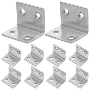 10 шт. L-образный угловой код полкодержатель скоба комод зеркало кронштейны для полок скобы мебель серебряный