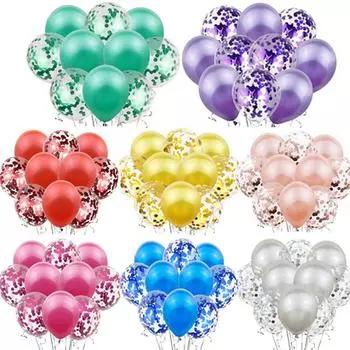 10 шт. Латексные шары и цветные конфетти украшения для дня рождения смешанные розы свадебные украшения розового золота