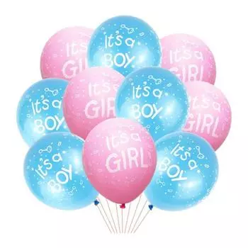 10 шт., латексные воздушные шары для мальчиков и девочек, украшение для вечеринки, дня рождения, детский душ, воздушные шары из алюминиевой фольги 12 inch&10pcs светло-синий