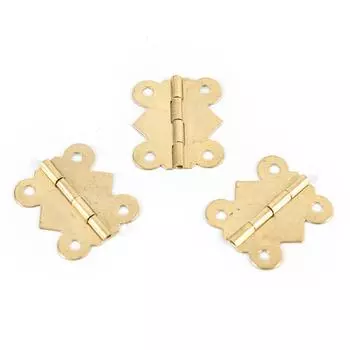 10 шт. латунные цветные мини-петли-бабочки для ремонта ящика шкафа, шкатулки для драгоценностей своими руками 24mm*22mm золотой