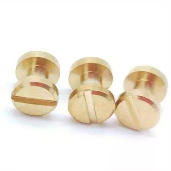 10 шт. Латунные винты-заклепки Чикаго для фотоальбома, кожаного ремесла, заклепки для ремня, кошелька, крепеж, 8 мм плоская головка 10Pcs-4mm
