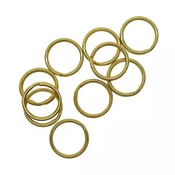 10 шт. латунный брелок для ключей, разъемное кольцо, крючок для ключей, фурнитура 20 мм 20MM латунный