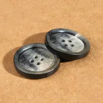 10 шт. лазерных настоящих роговых пуговиц с четырьмя ушками, высококачественные пуговицы для блейзера, свитера, круглые универсальные пуговицы для пиджака 15mm black