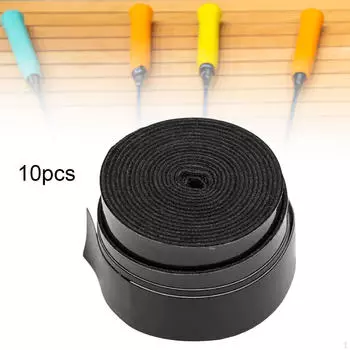10 шт., лента для теннисной ракетки, противоскользящая ручка для бадминтона, ракетка для пиклбола, Black
