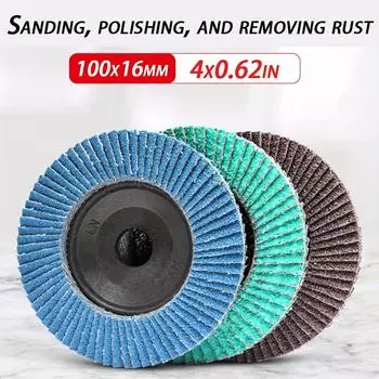 10 шт. лепестковых дисков 4 дюйма для шлифовальной машины Anger, шлифовальный диск зернистостью 60, абразивный шлифовальный круг для нержавеющей стали и металла 60