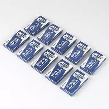 10 шт. лезвия для бритвы из нержавеющей стали для мужчин, острое тонкое лезвие с двойной кромкой