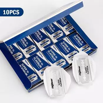 10 шт. лезвия для бритвы из нержавеющей стали для мужчин, острое тонкое лезвие с двойной кромкой