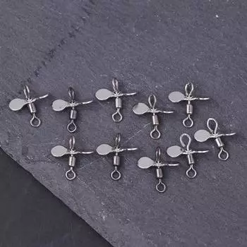 10 шт., лопасть для спиннербейта, рыболовный винт, лопасть для приманки, рыболовные аксессуары для рыбалки L серебряный