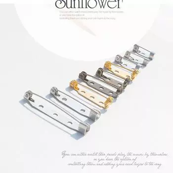 10 шт./лот 15, 20, 25, 30, 35 мм, зажим для броши, базовые булавки, булавки, настройки броши, пустая основа для самостоятельного изготовления ювелирных изделий, аксессуары для ювелирных изделий Single Hole 15mm белый