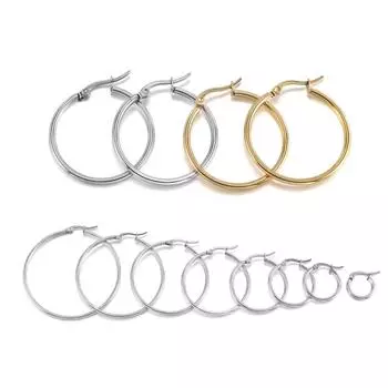 10 шт./лот 15-50 мм серьги из нержавеющей стали, открытые серьги, крючки, основа, серьги-капли, висячие серьги «сделай сам», аксессуары для изготовления ювелирных изделий 15mm