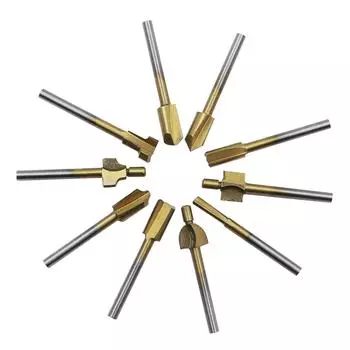 10 шт./лот 1/8 фрезерные биты для дерева фрезерный вращающийся инструмент набор 3 мм хвостовики плотницкие фрезы для вращающихся инструментов DIY