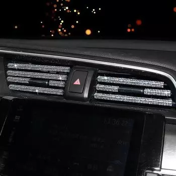 10 шт./лот автомобильная декоративная полоса для воздуховода внутренняя отделка воздуховода декоративная полоса алмазные автомобильные аксессуары интерьер для женщин