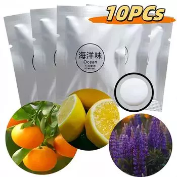 10 шт./лот автомобильный освежитель воздуха добавка твердый ароматизатор ароматизатор воздуха выпускное отверстие парфюм сменные таблетки наполнители Ocean Lemon Lavender