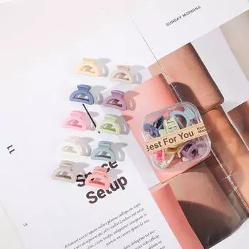 10 шт./лот Аксессуары для волос для девочек Однотонные Милые Заколки-крабики Клипсы Детские Заколки Головные уборы Детские Аксессуары для волос 10pcs